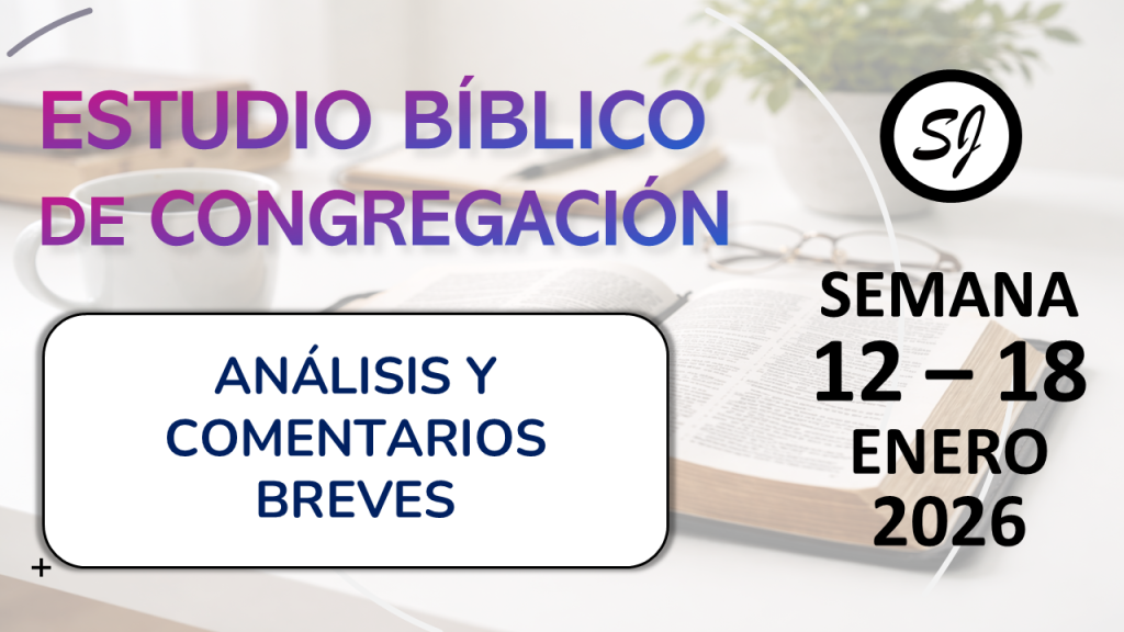 ESTUDIO DEL LIBRO SEMANA DEL 12 AL 18 DE ENERO 2026